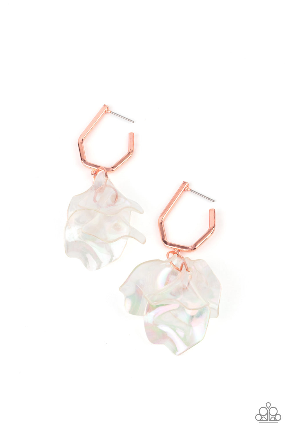 Jaw-Droppingly Jelly - copper - Paparazzi earrings