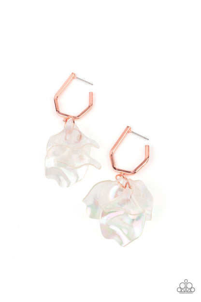 Jaw-Droppingly Jelly - copper - Paparazzi earrings