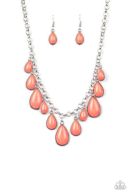 Jaw Dropping Diva - orange - Paparazzi necklace