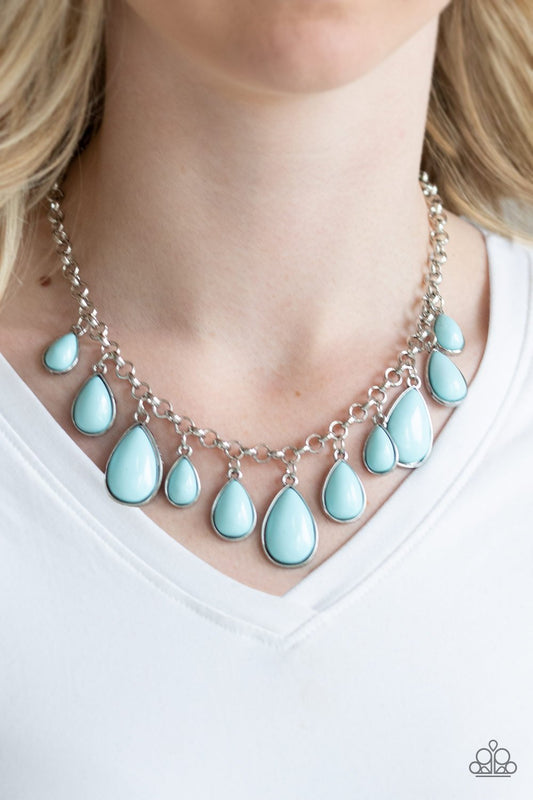 Jaw Dropping Diva - blue - Paparazzi necklace