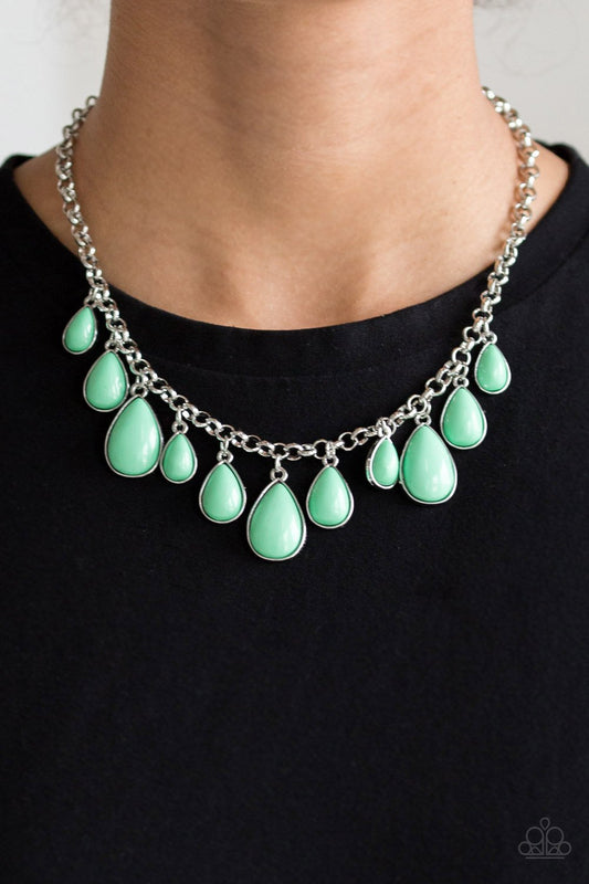Jaw Dropping Diva-green-Paparazzi necklace