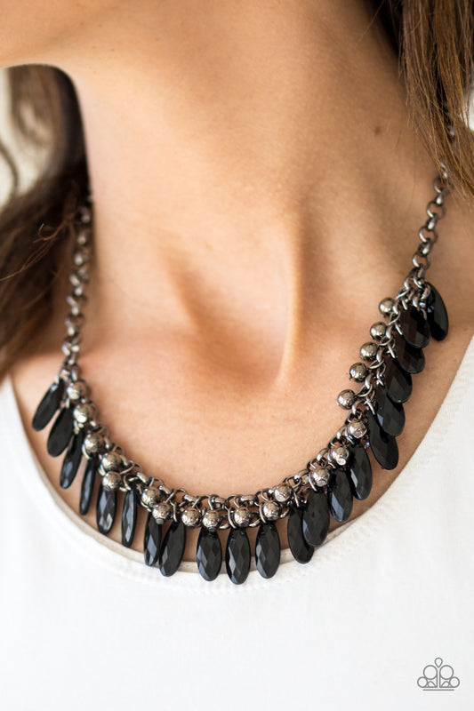 Jersey Shore - black - Paparazzi necklace