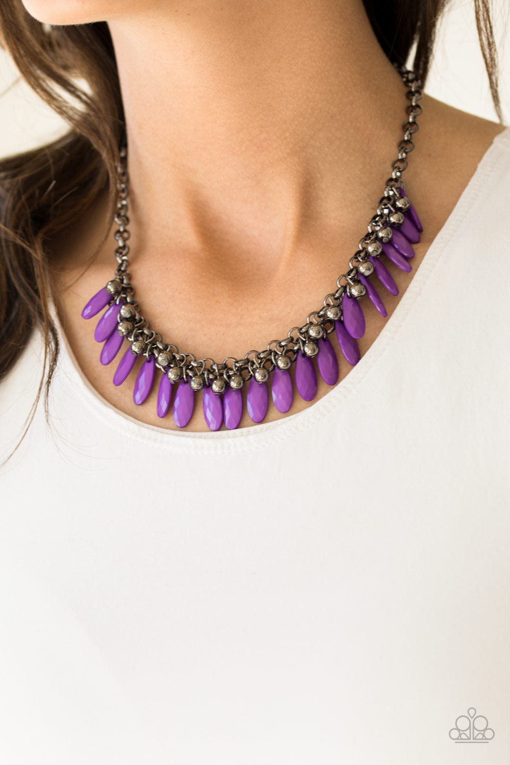 Jersey Shore - purple - Paparazzi necklace