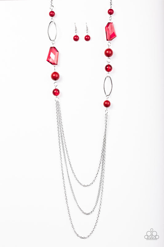 Jewel Jackpot - Red - Paparazzi necklace