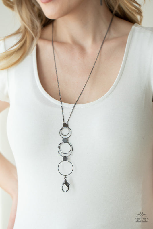 Join The Circle - black - Paparazzi LANYARD necklace