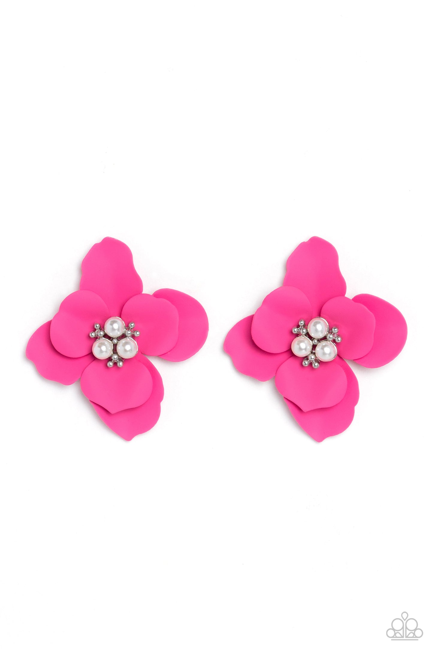 Jovial Jasmine - pink - Paparazzi earrings – JewelryBlingThing