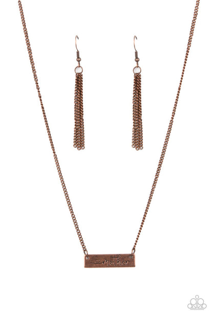 Joy Of Motherhood - copper - Paparazzi necklace