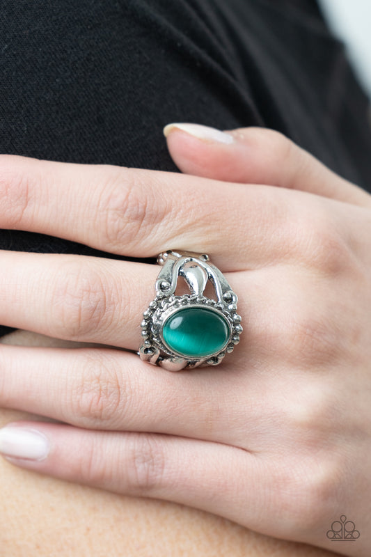 Jubilant Gem - green - Paparazzi ring