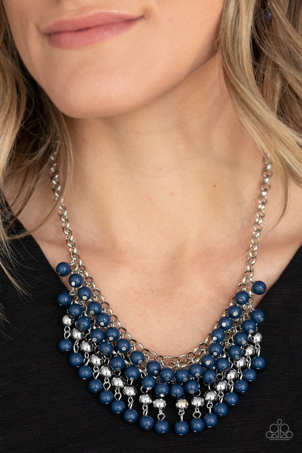 Jubilant Jingle-blue-Paparazzi necklace