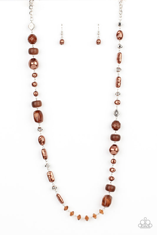 Juicy Gossip - brown - Paparazzi necklace
