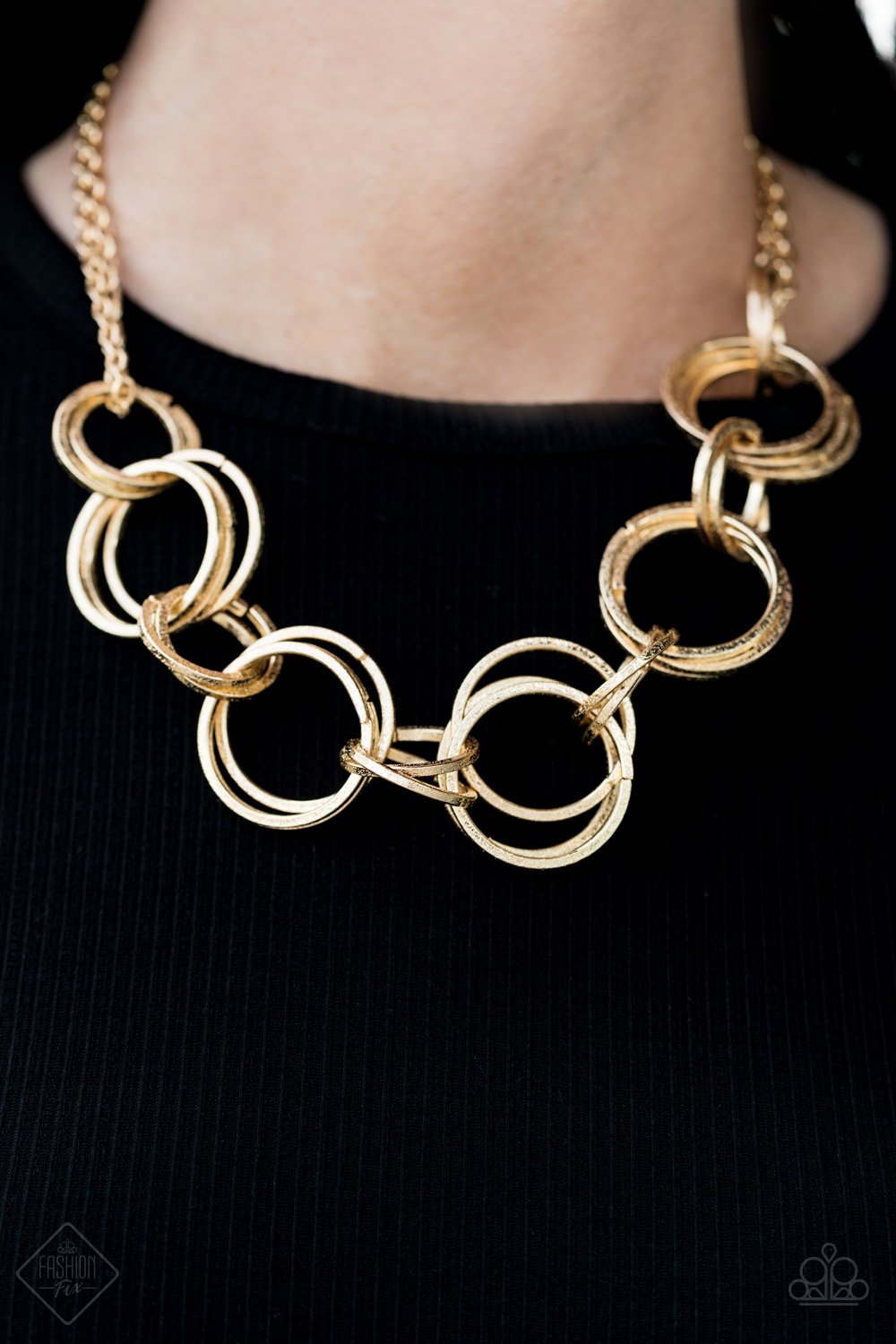 Jump Into The Ring-gold-Paparazzi necklace