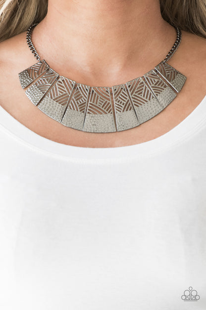 Jungle Cat Jam - black - Paparazzi necklace