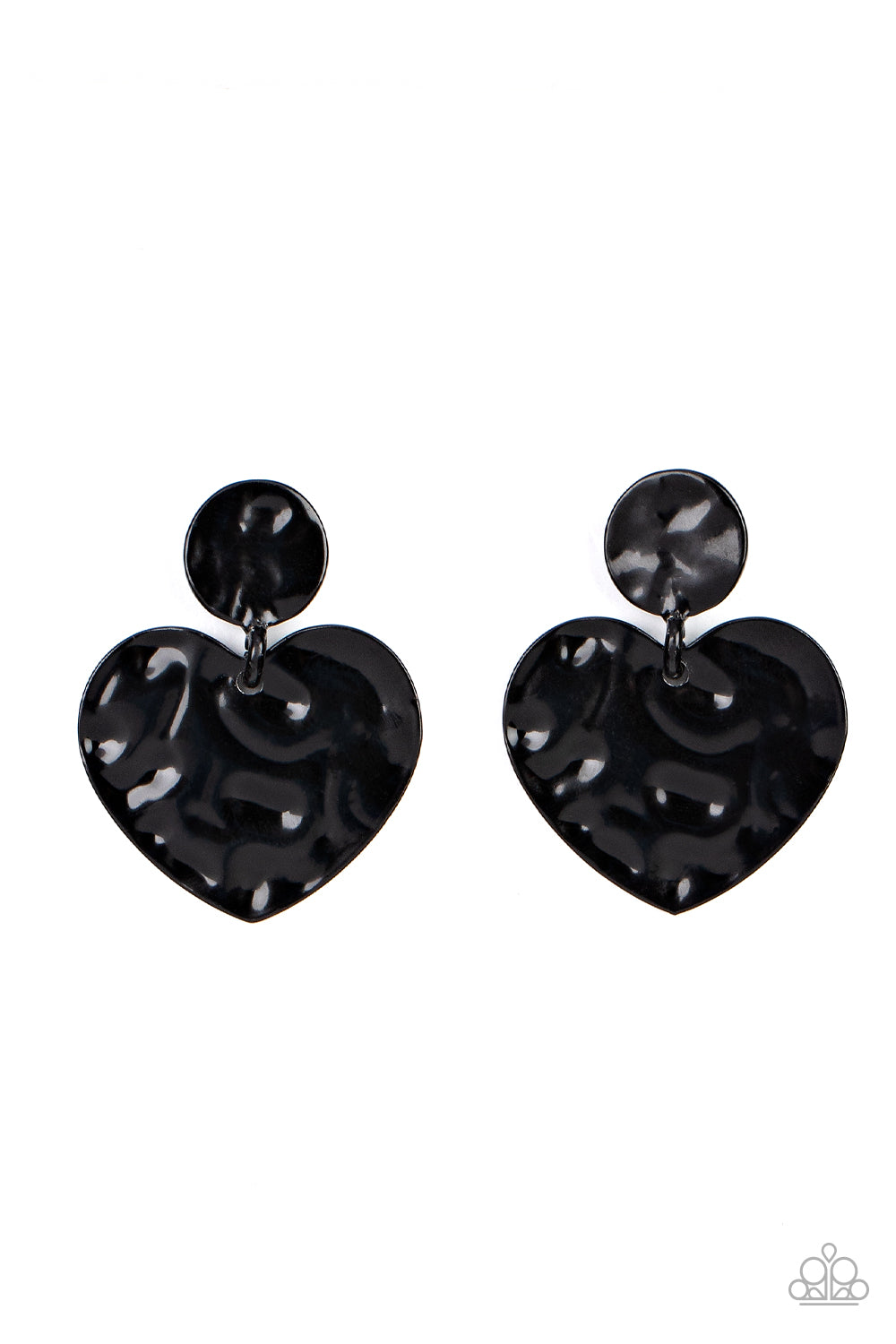 Just a Little Crush - black - Paparazzi earrings