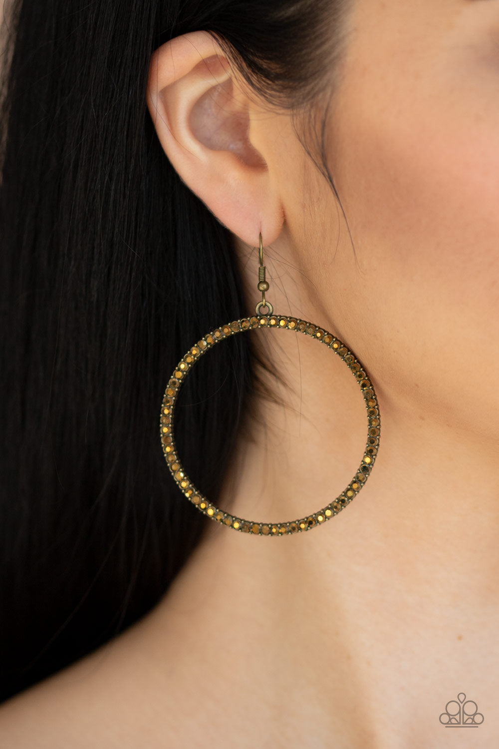 Just Add Sparkle - brass - Paparazzi earrings