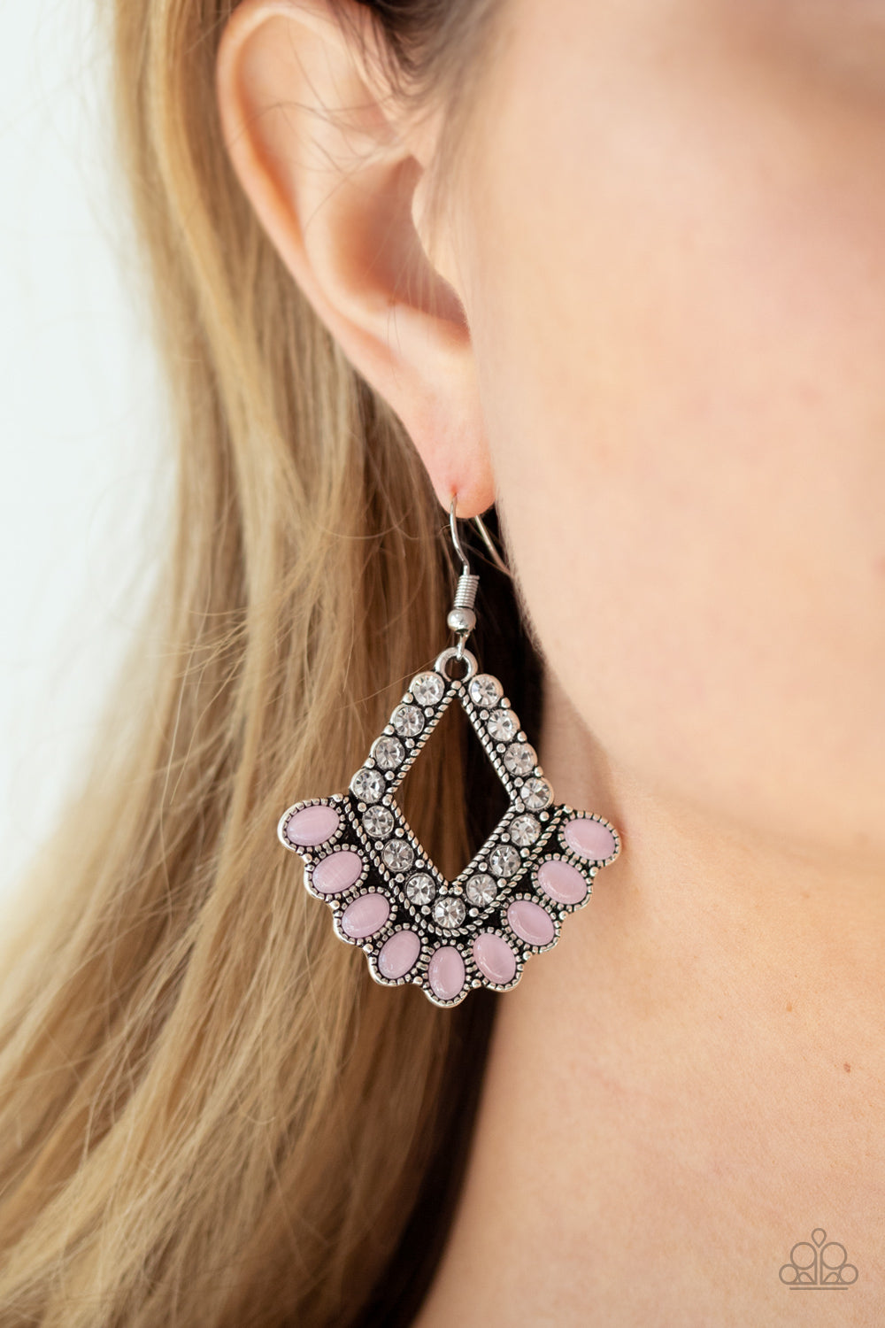 Just BEAM Happy - pink - Paparazzi earrings
