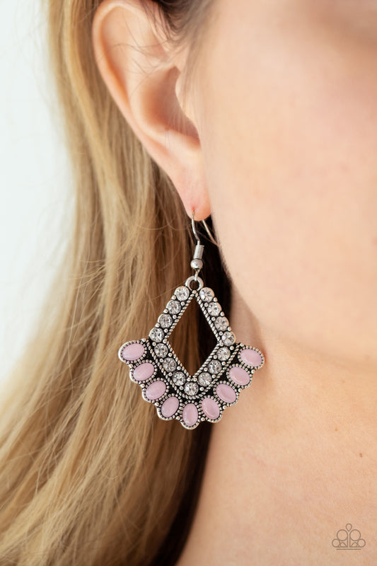 Just BEAM Happy - pink - Paparazzi earrings