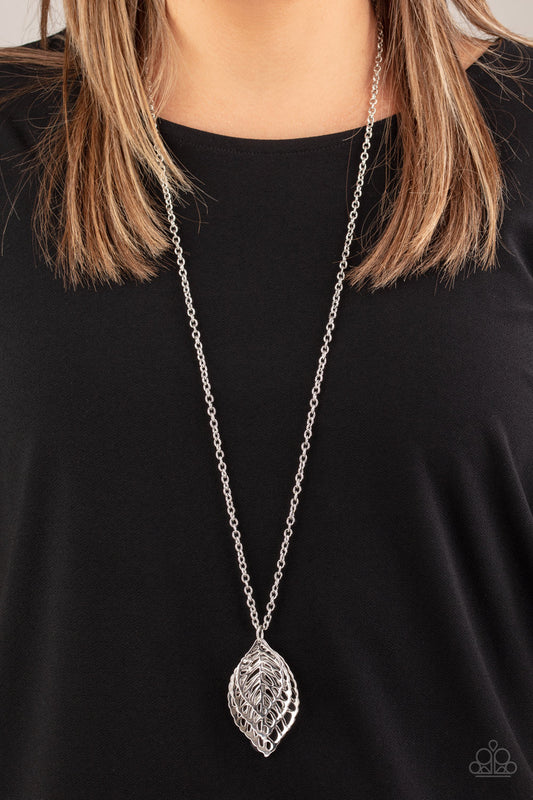 Just Be-LEAF - silver - Paparazzi necklace