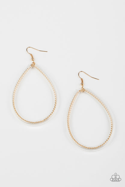 Just ENCASE You Missed It - gold - Paparazzi earrings