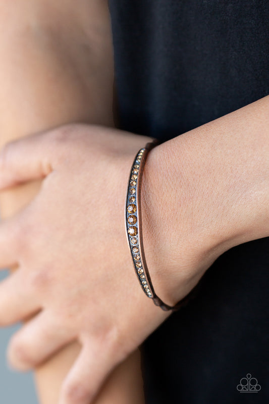 Just SPARKLE and Wave - copper - Paparazzi bracelet