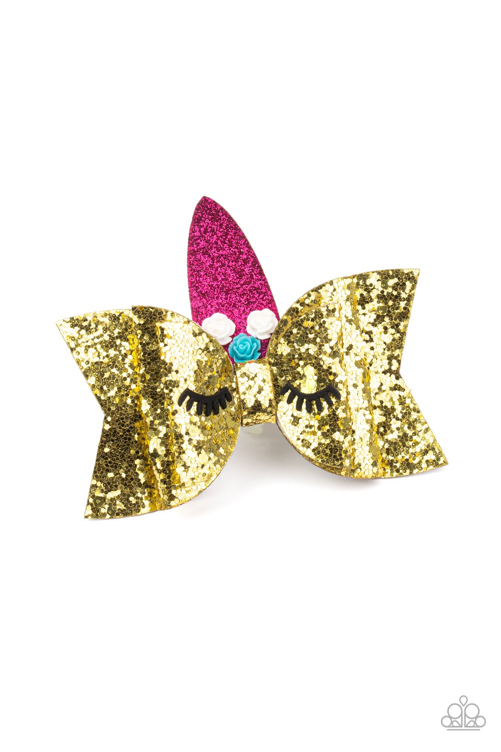 Just Be A YOU-nicorn-gold-Paparazzi hair clip