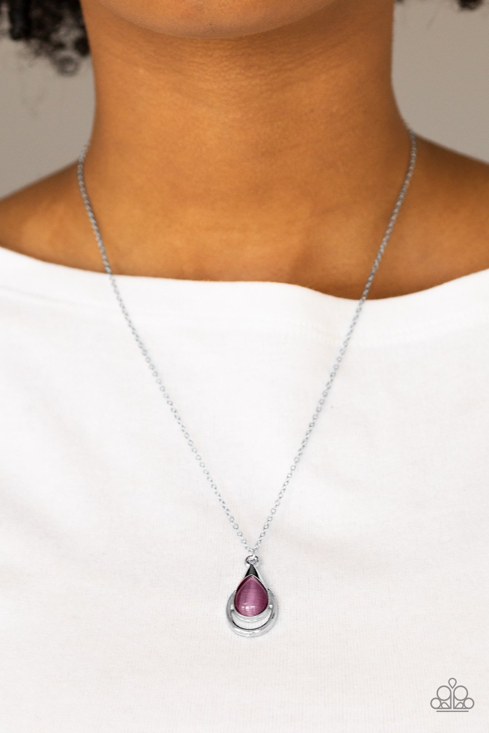 Just Drop It - purple - Paparazzi necklace