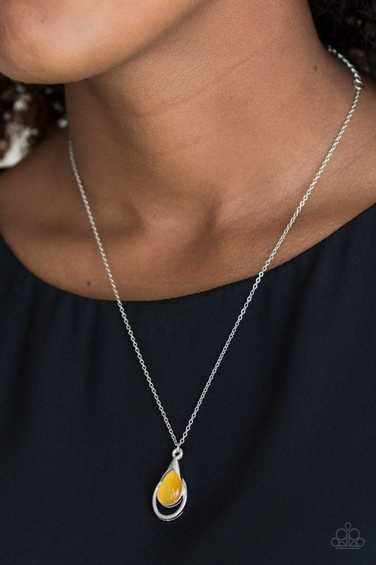 Just Drop It - yellow - Paparazzi necklace