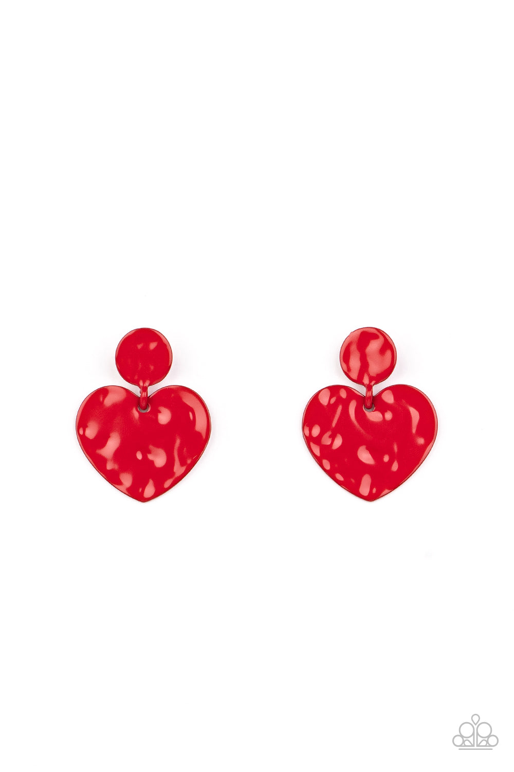 Just a Little Crush - red - Paparazzi earrings