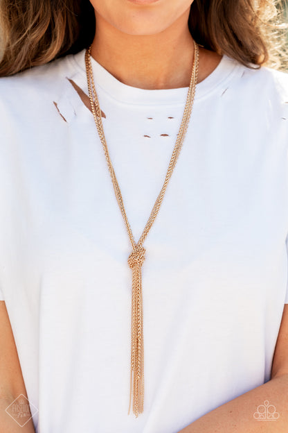 KNOT All There - gold  - Paparazzi necklace