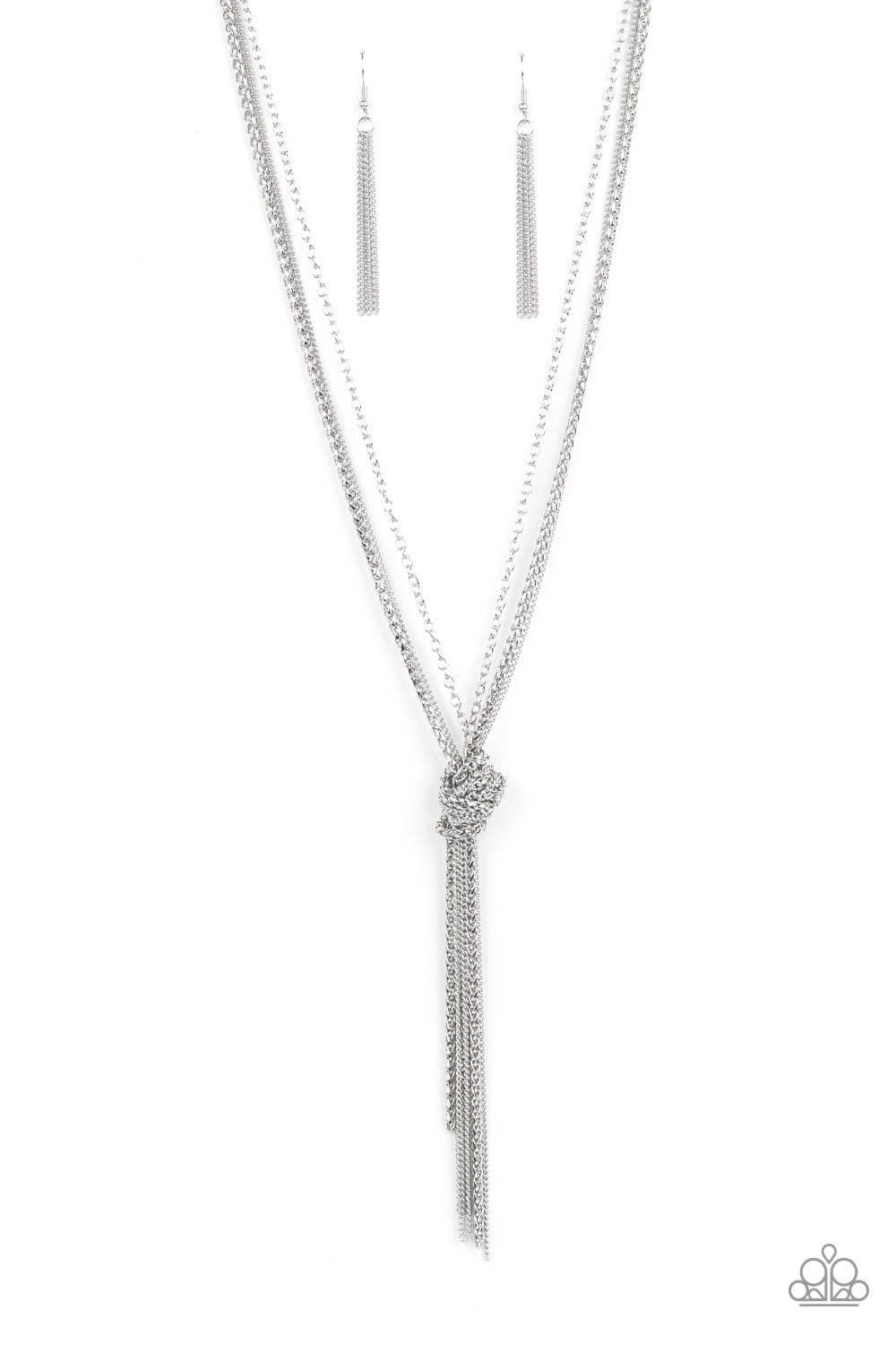 KNOT All There - silver - Paparazzi necklace