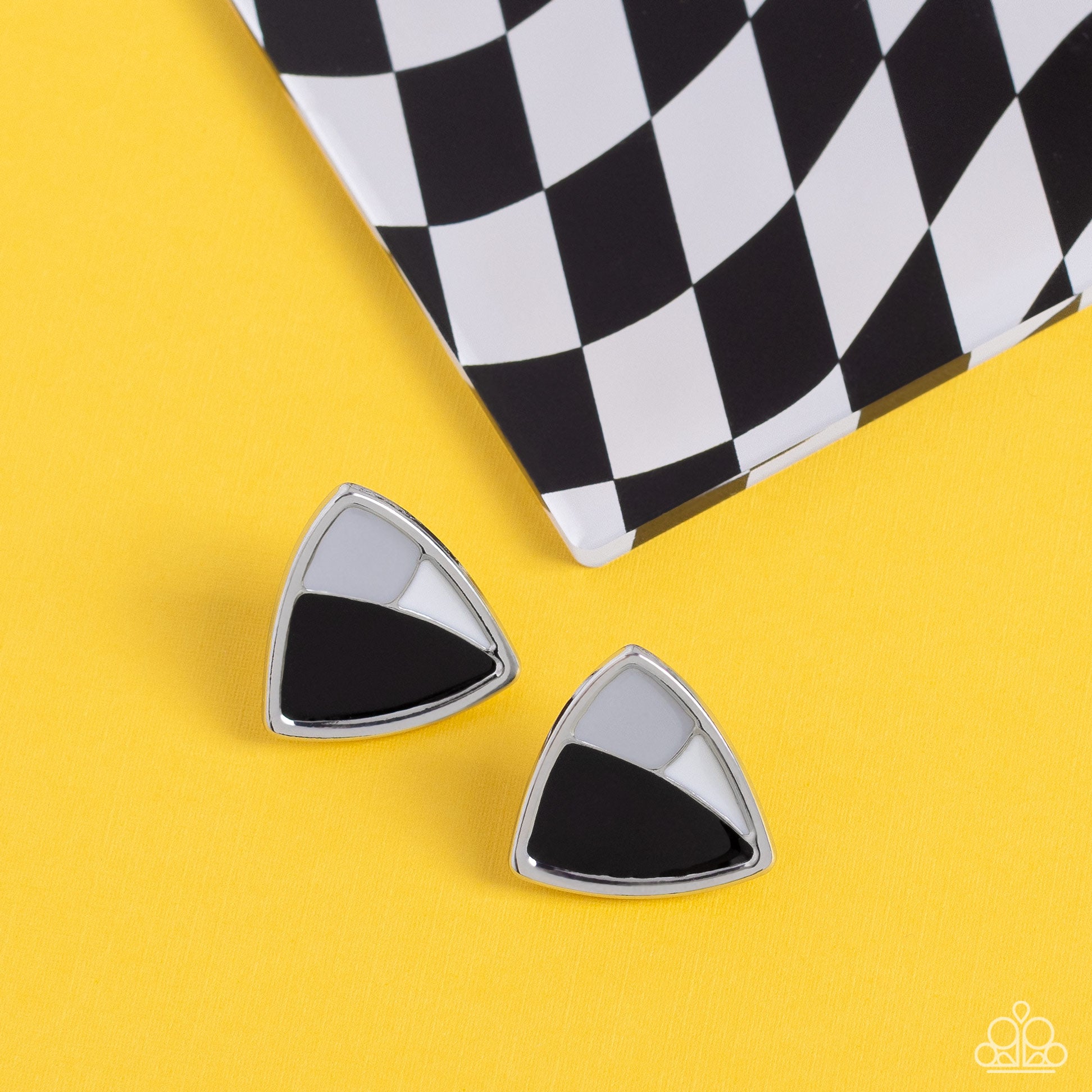 Kaleidoscopic Collision - black - Paparazzi earrings