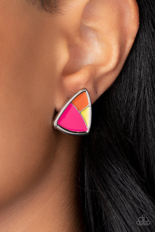 Kaleidoscopic Collision - multi - Paparazzi earrings