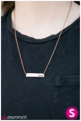 Keep Smiling - Copper - Paparazzi necklace