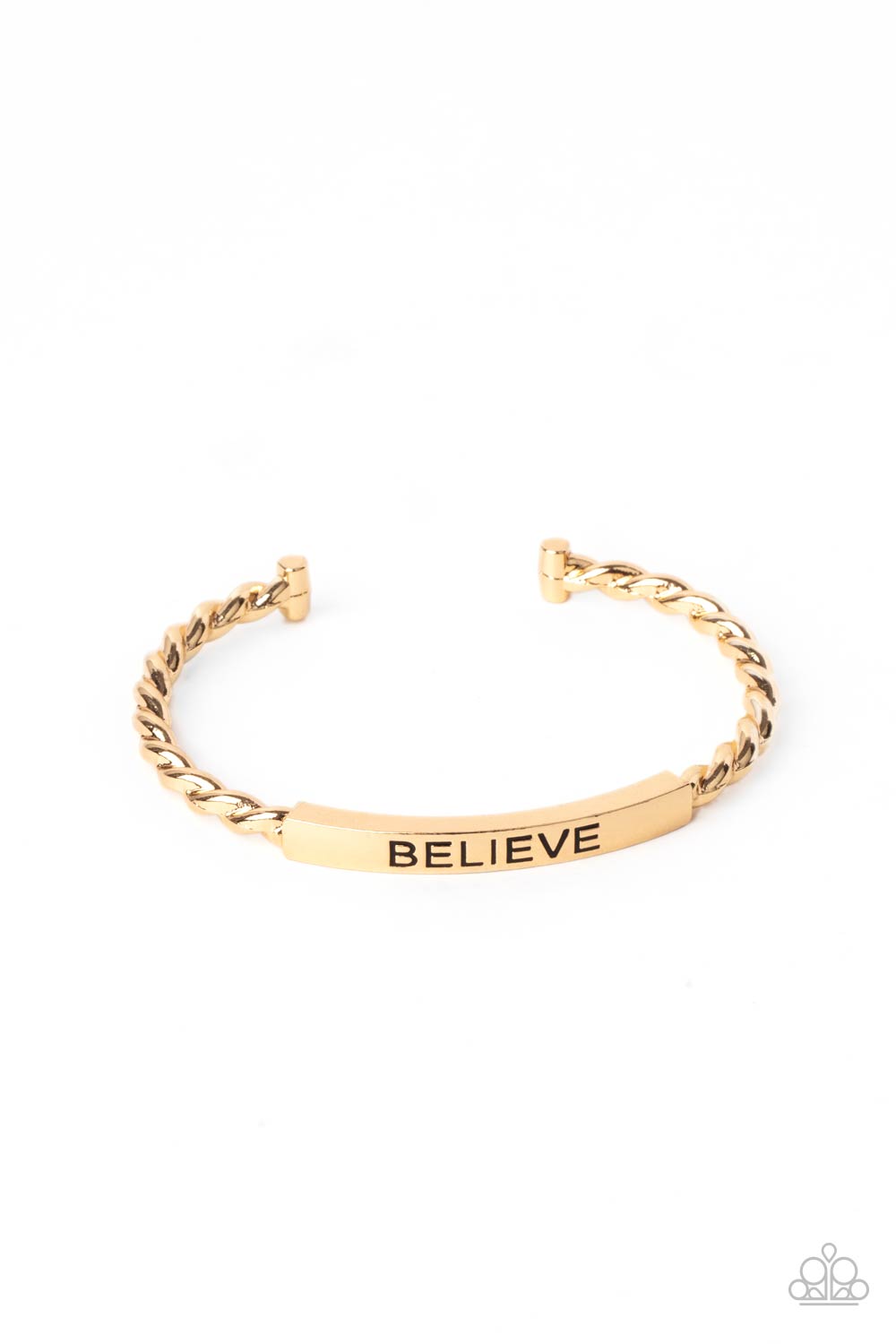 Keep Calm and Believe - gold - Paparazzi MENS bracelet