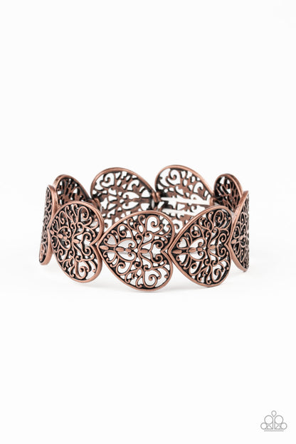 Keep Love In Your Heart - copper - Paparazzi bracelet