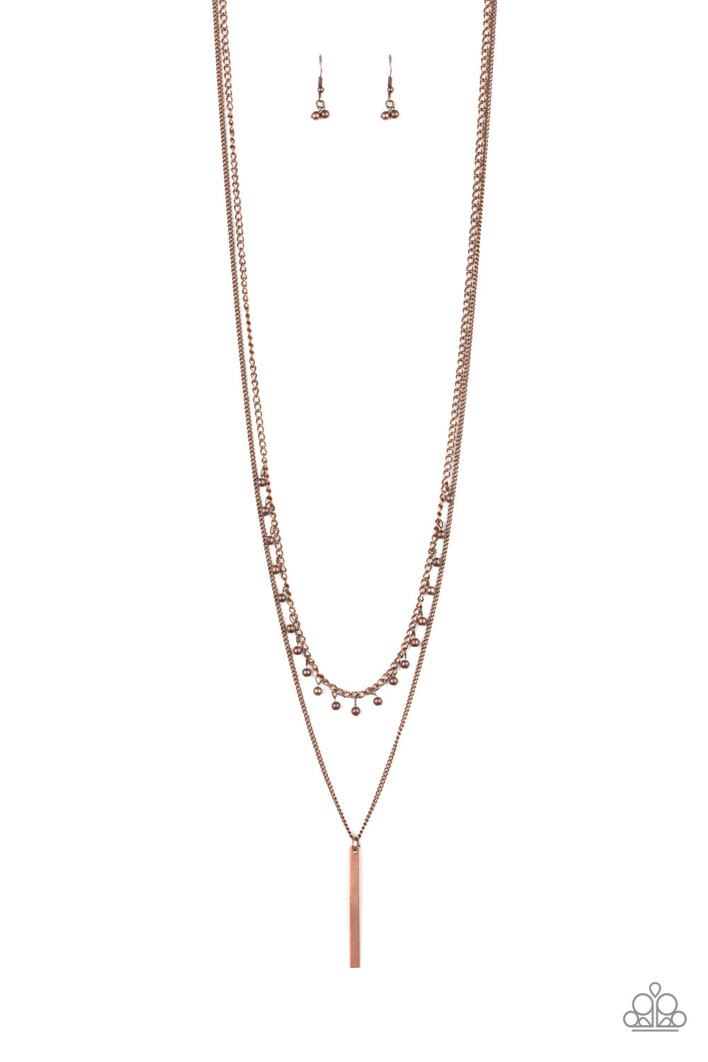 Keep Your Eye On The Pendulum - copper - Paparazzi necklace