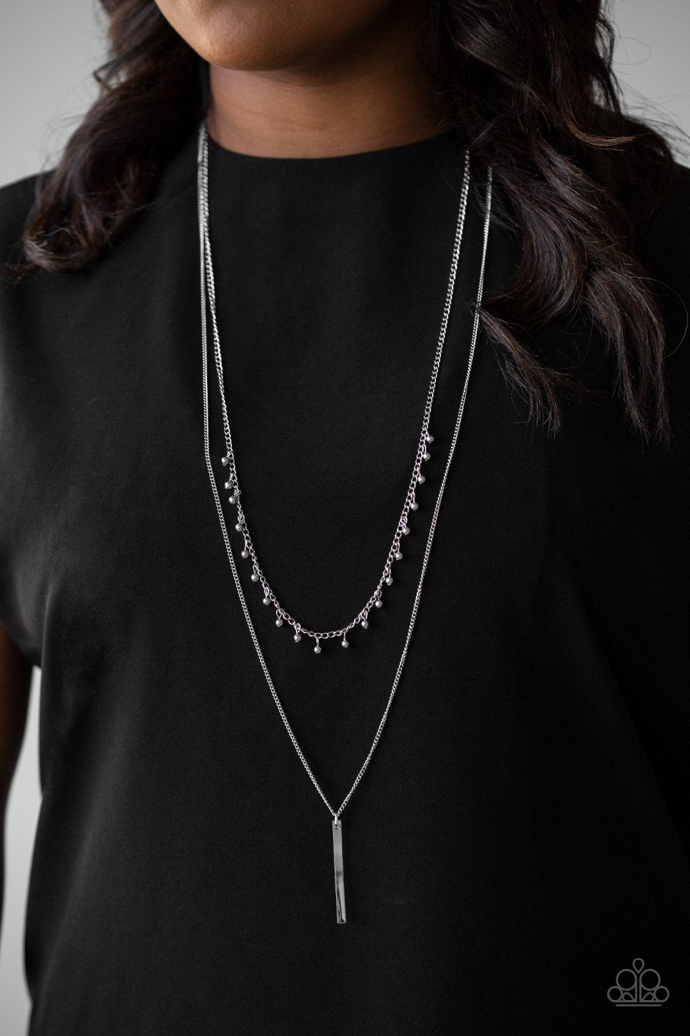 Keep Your Eye On The Pendulum-silver-Paparazzi necklace