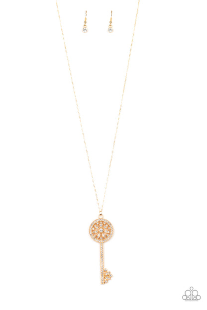 Keeping Secrets - gold - Paparazzi necklace