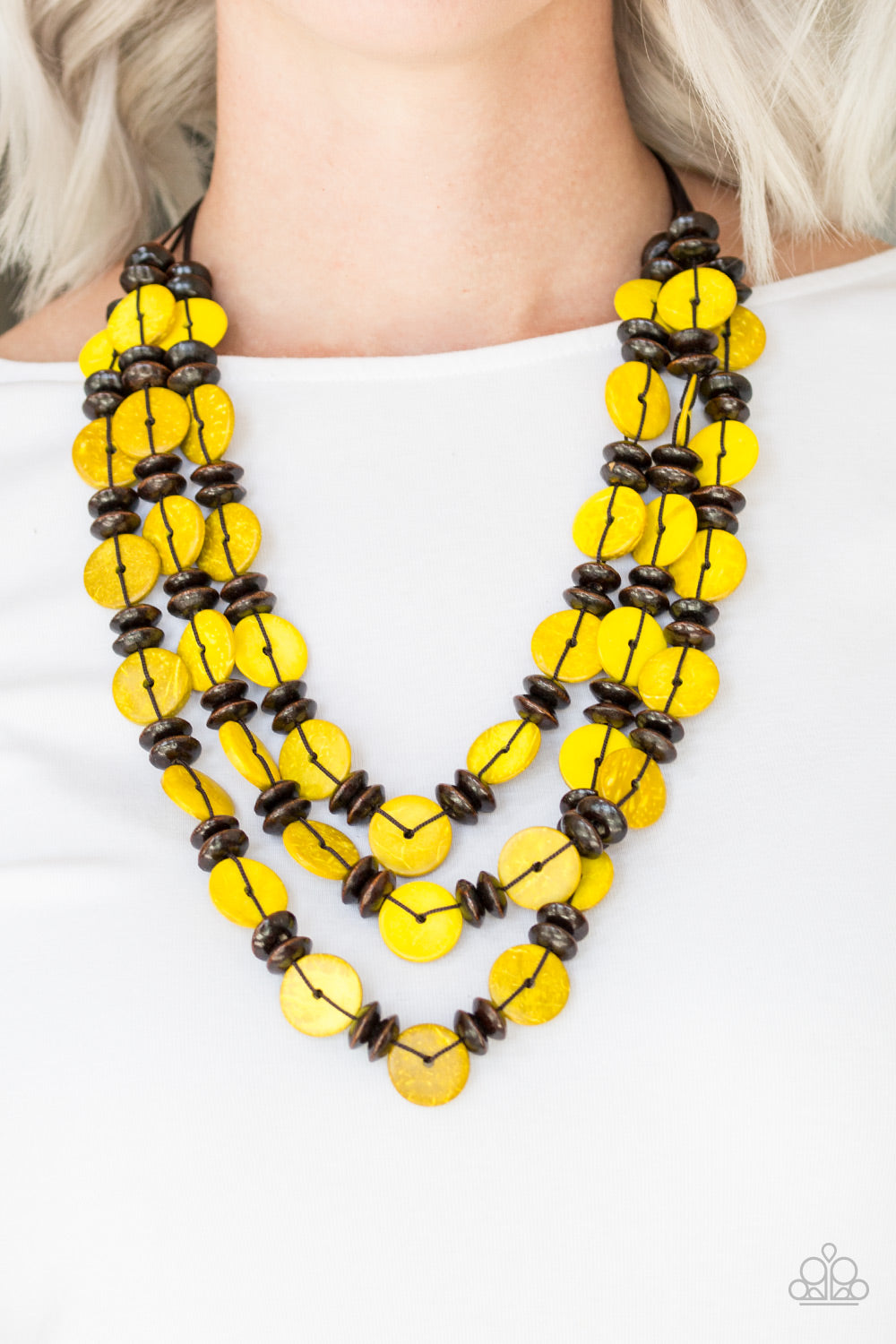 Key West Walkabout - yellow - Paparazzi necklace
