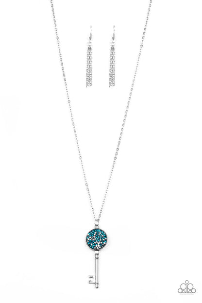 Key Keepsake - blue - Paparazzi necklace
