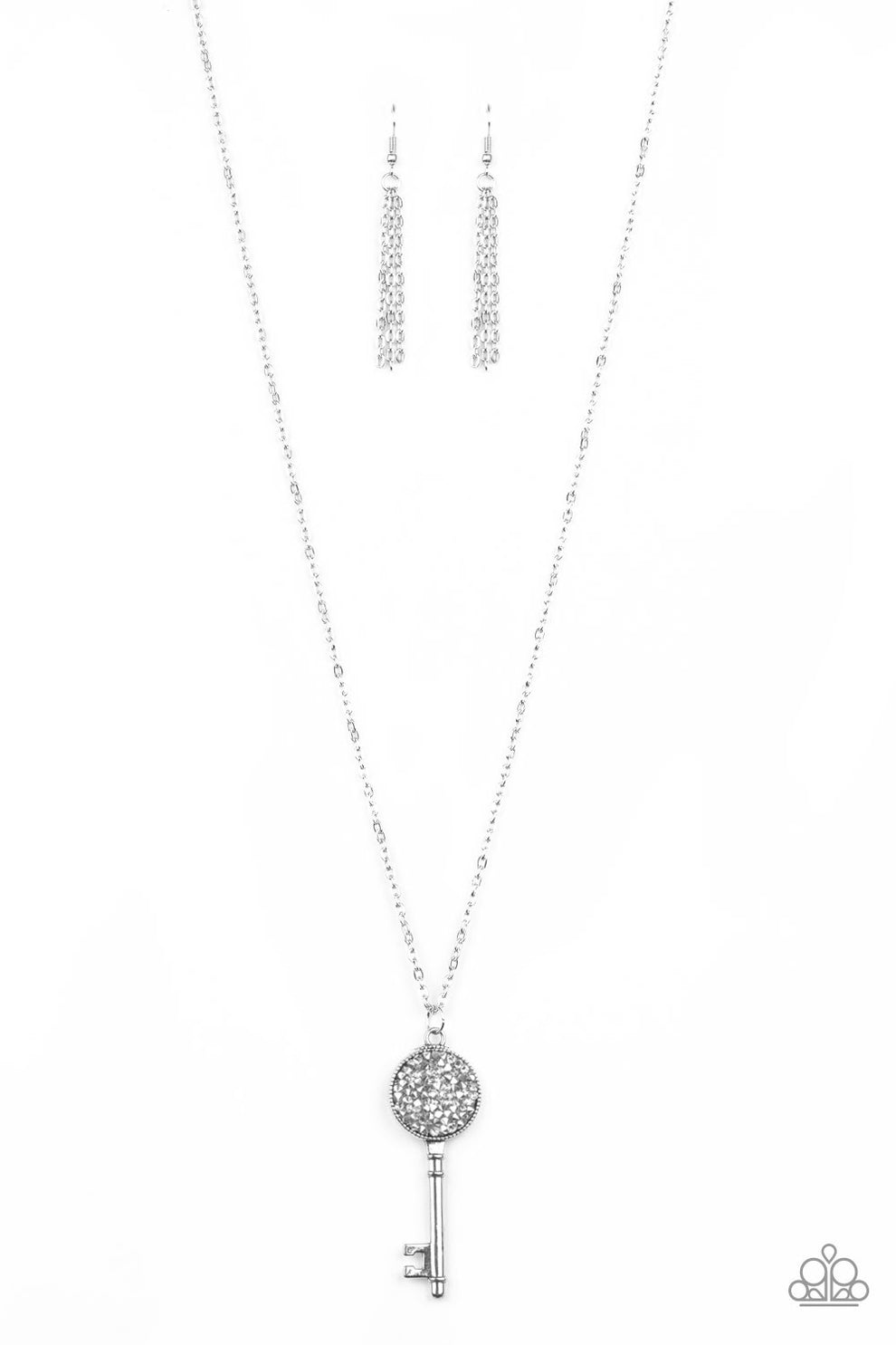Key Keepsake - white - Paparazzi necklace – JewelryBlingThing