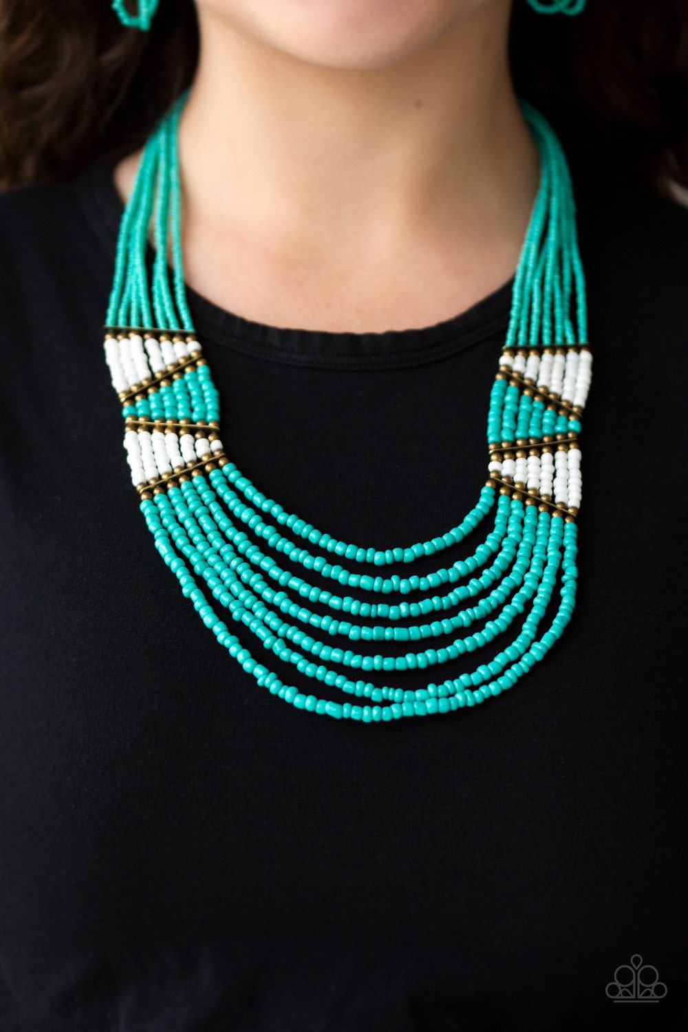 Kickin It Outback-blue-Paparazzi necklace