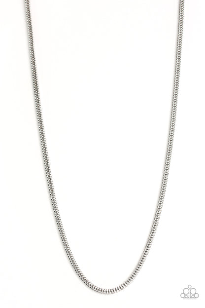Killer Crossover - silver - Paparazzi mens necklace