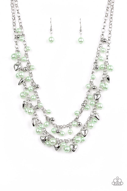 Kindhearted Heart - green - Paparazzi necklace