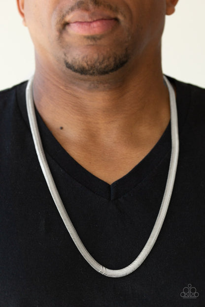 Kingpin-silver-Paparazzi mens necklace