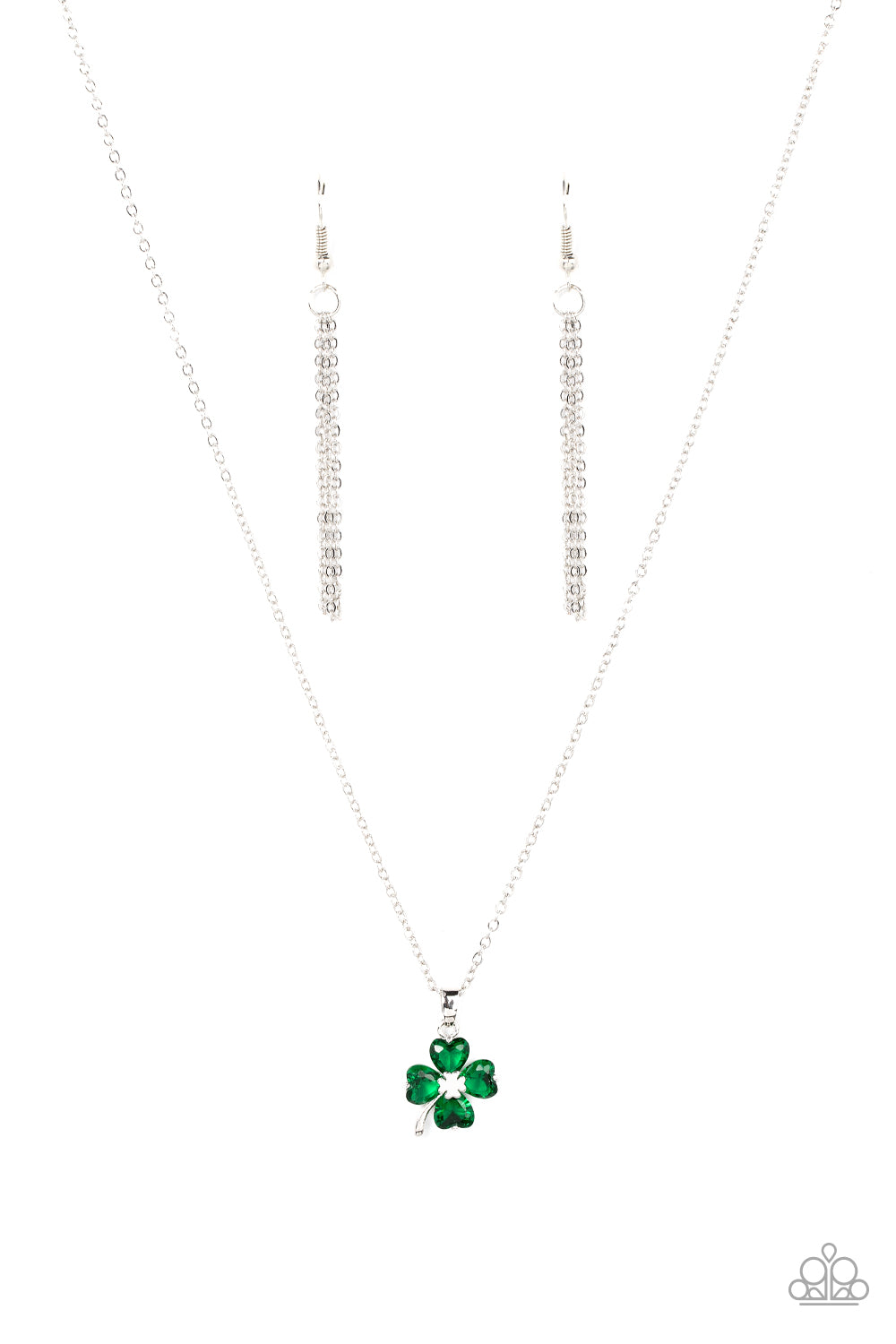 Kiss Me, I'm Irish - green - Paparazzi necklace