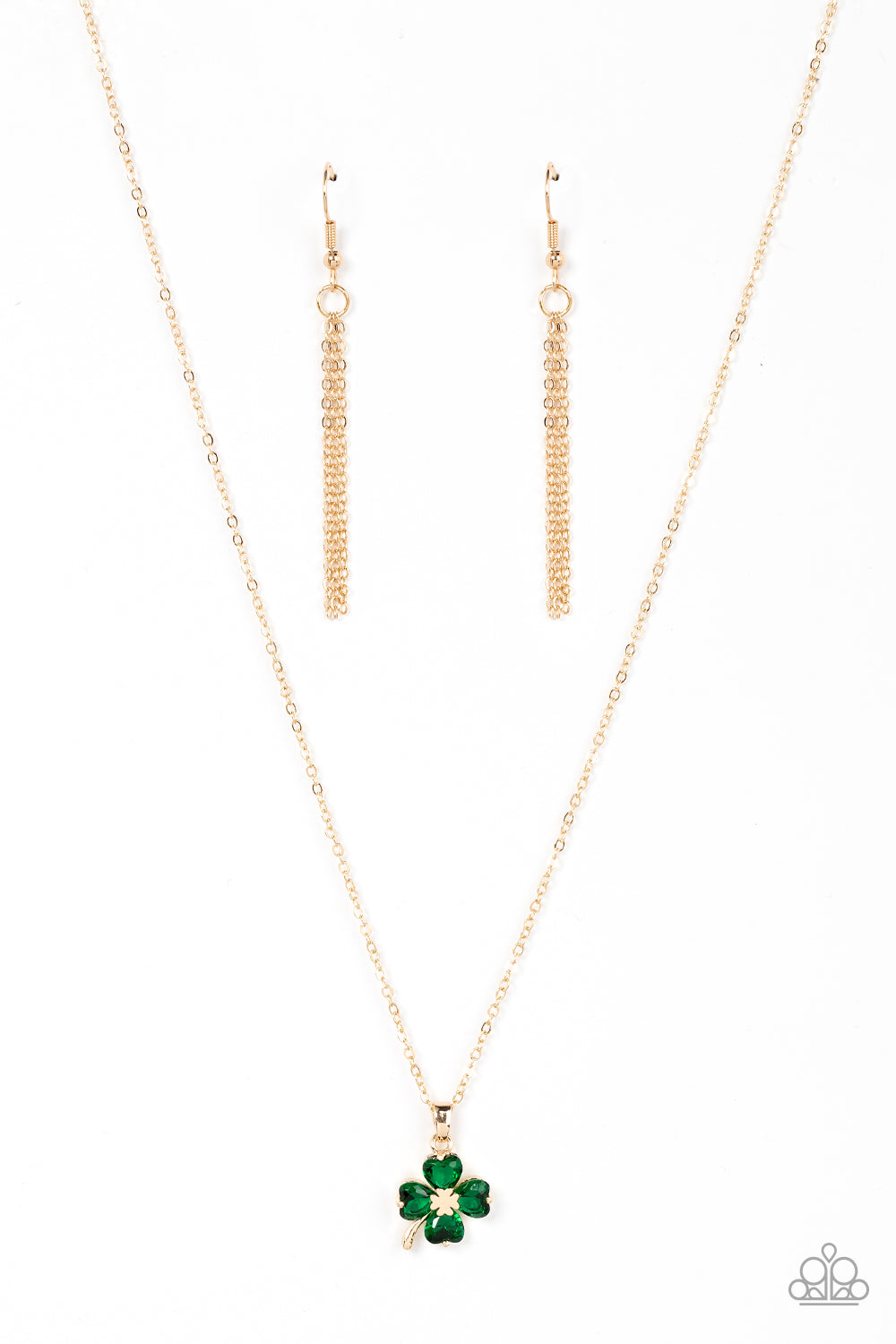 Kiss Me, I'm Irish - gold - Paparazzi necklace