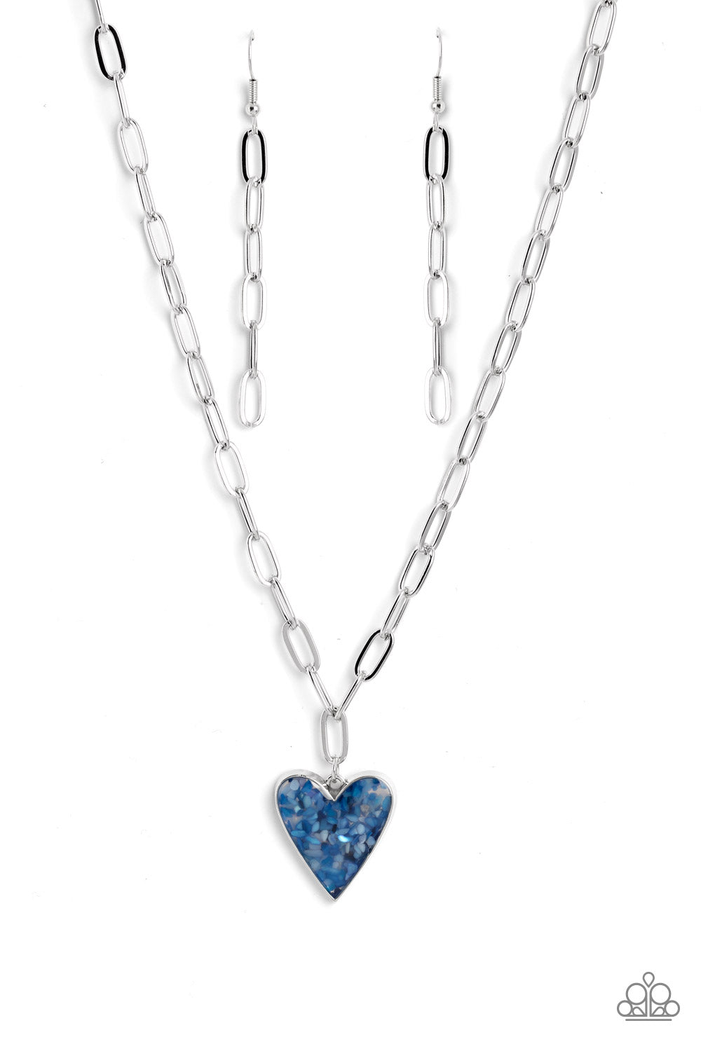 Kiss and SHELL - blue - Paparazzi necklace