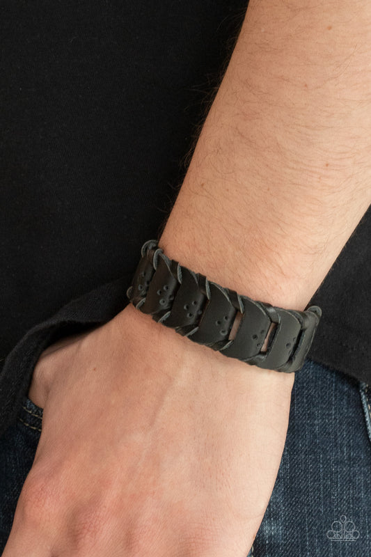 Knocked for a Loop - black - Paparazzi mens bracelet