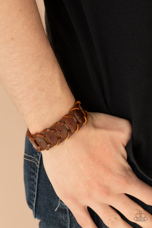 Knocked for a Loop - brown - Paparazzi mens bracelet