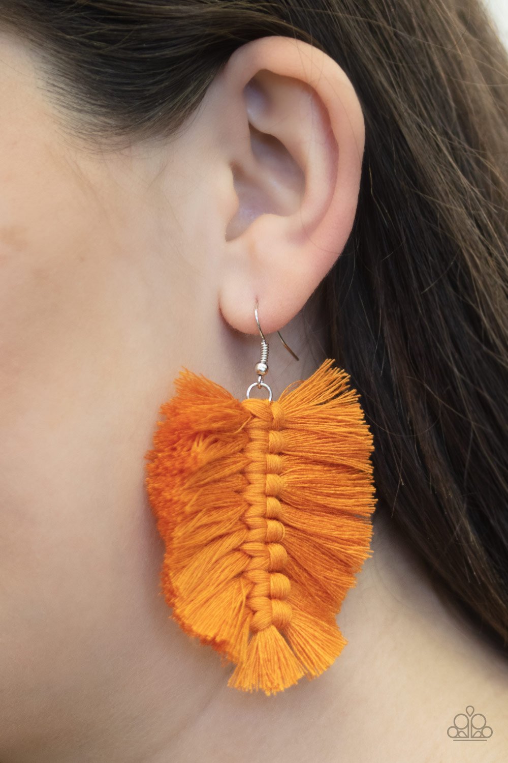 Knotted Native-orange-Paparazzi earrings